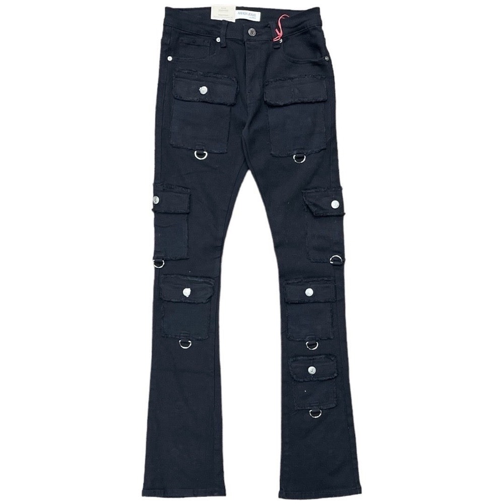 Size 32 x 36 - Armor Jeans Stacked Black